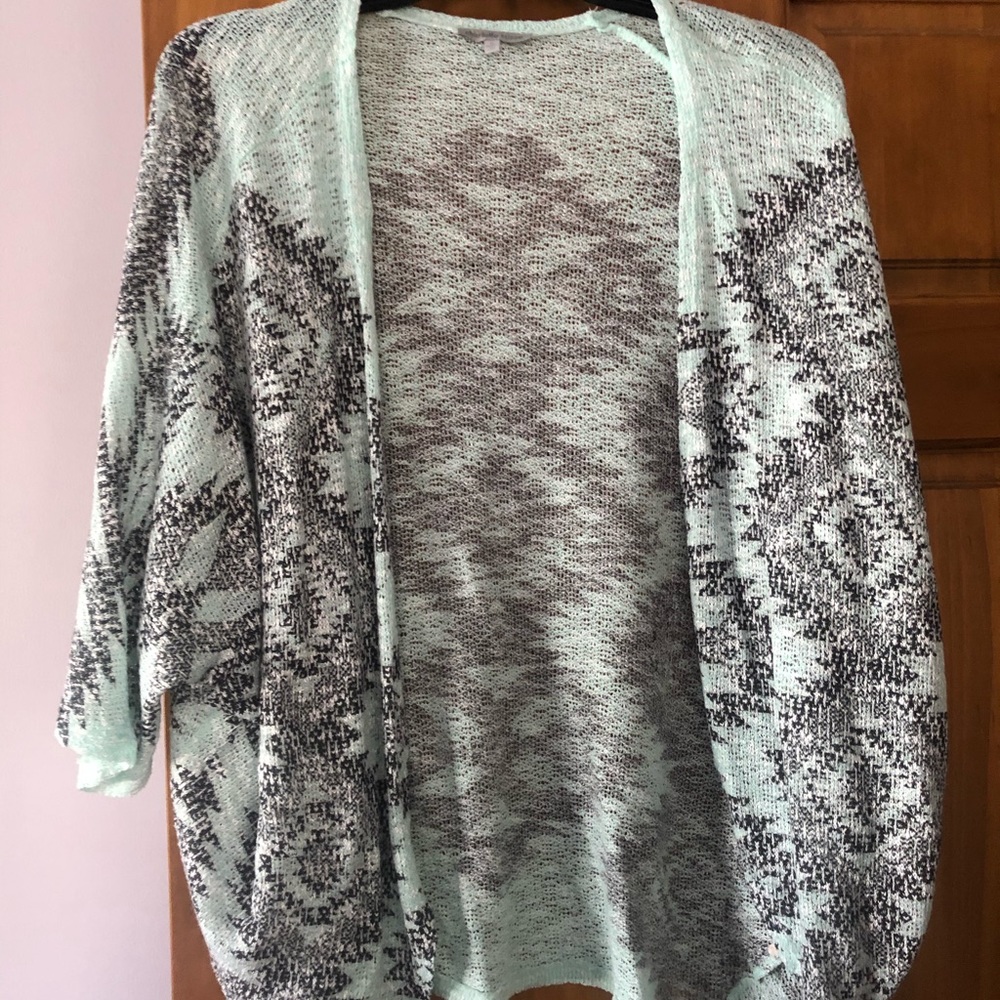 Teal and black cardigan